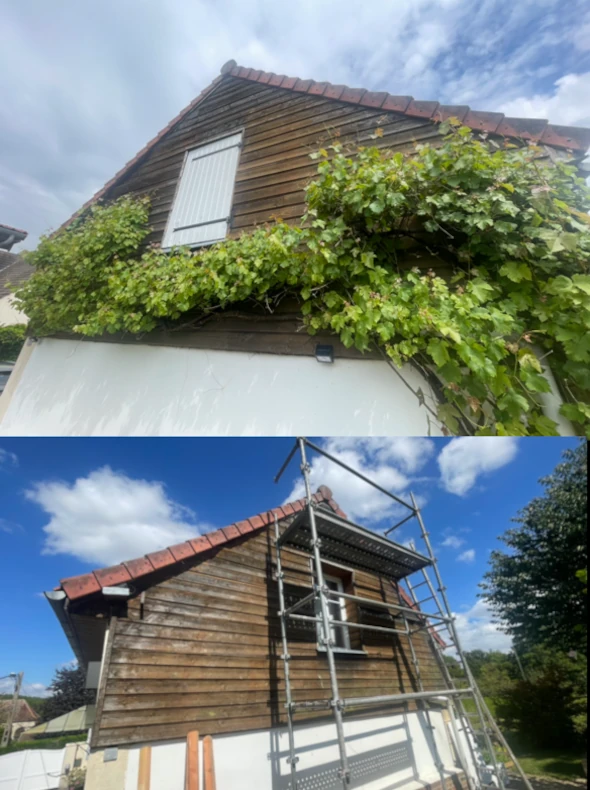 rénovation pignon bardage compliègne avant travaux